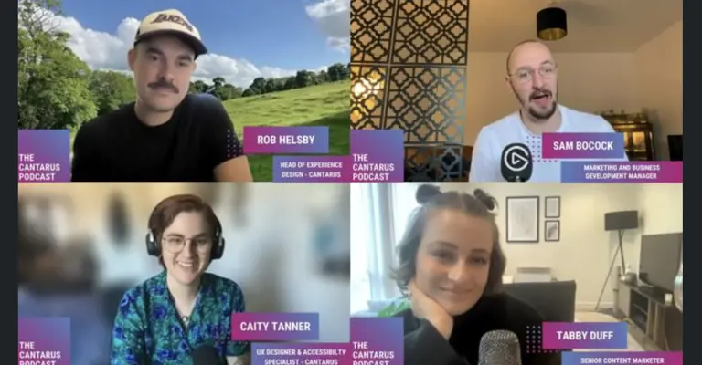 screen capture from Cantarus podcast episode on accessibility
