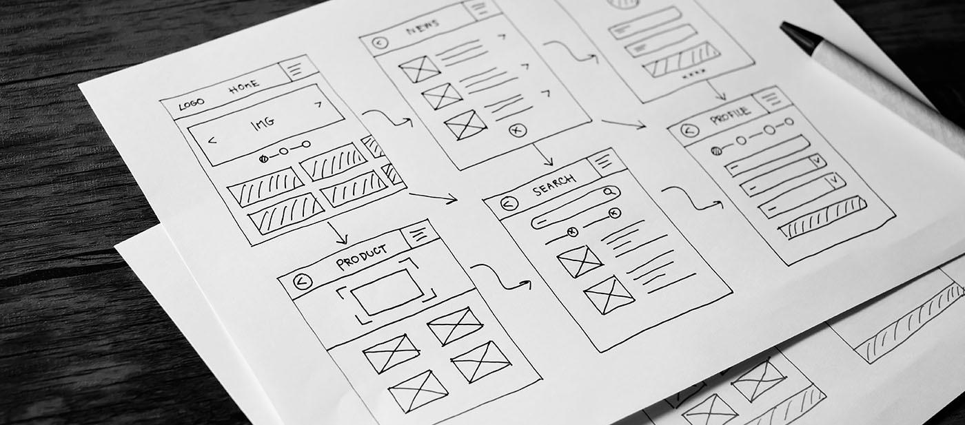 Storyboard style planning sketch