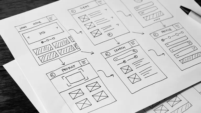 Storyboard style planning sketch