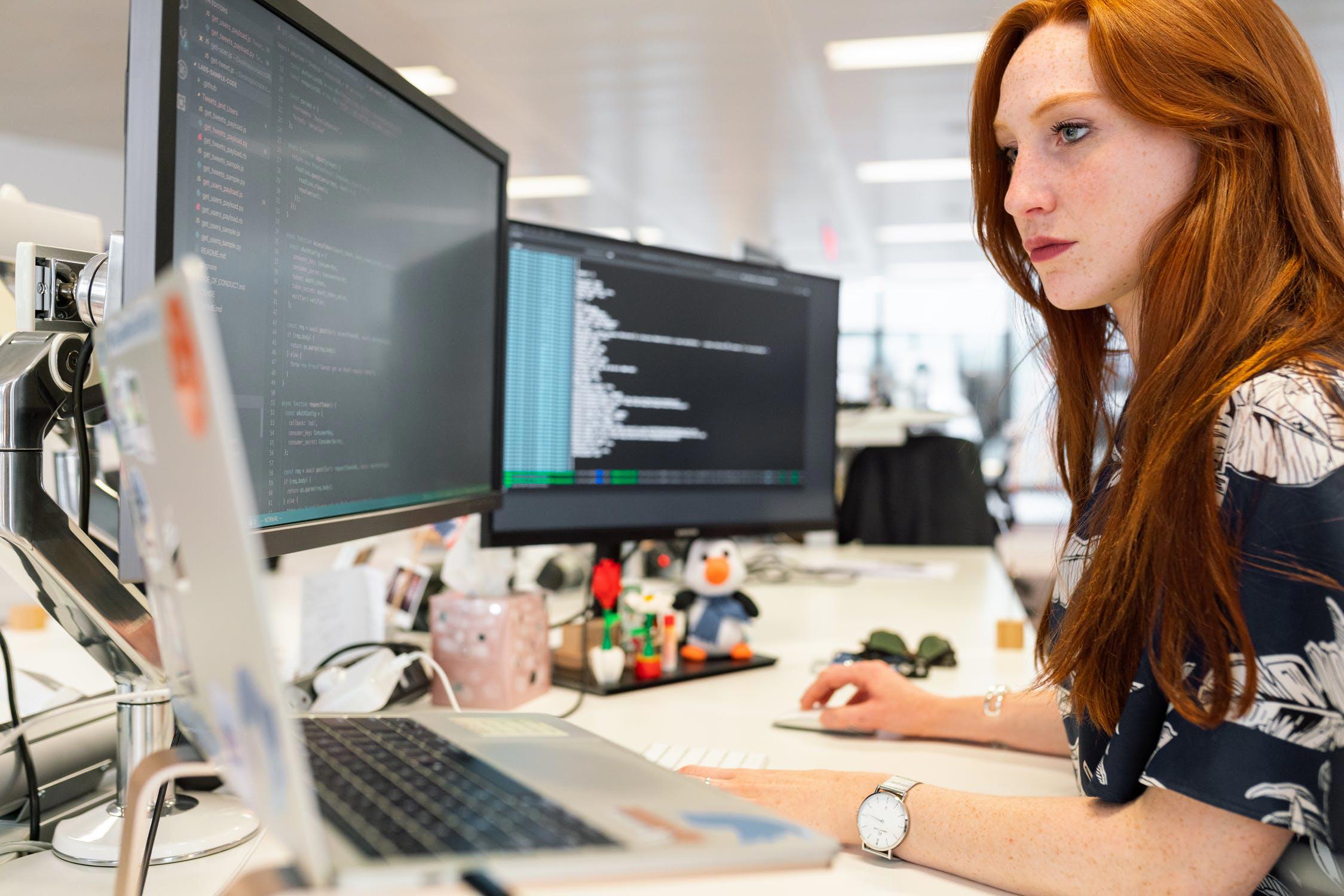 Person working at desk
