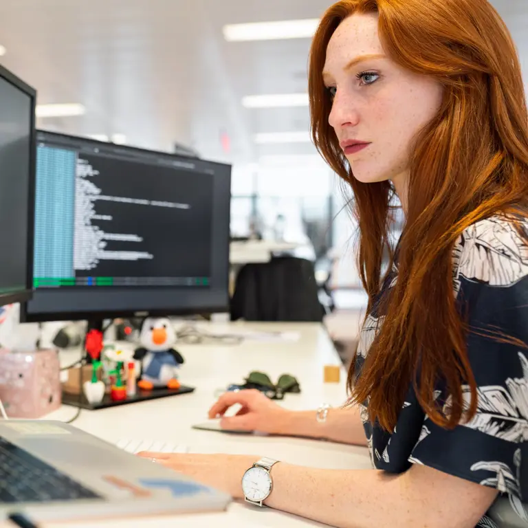 Person working at desk