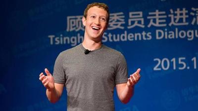 Mark Zuckerberg impersonating a human on stage
