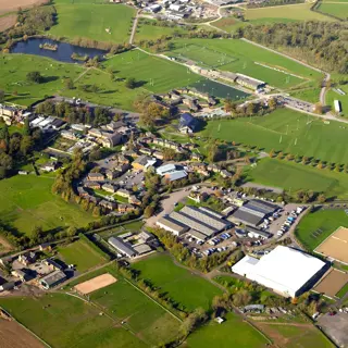 Hartpury college campus from the air