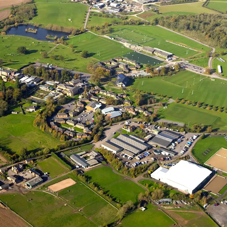 Hartpury college campus from the air