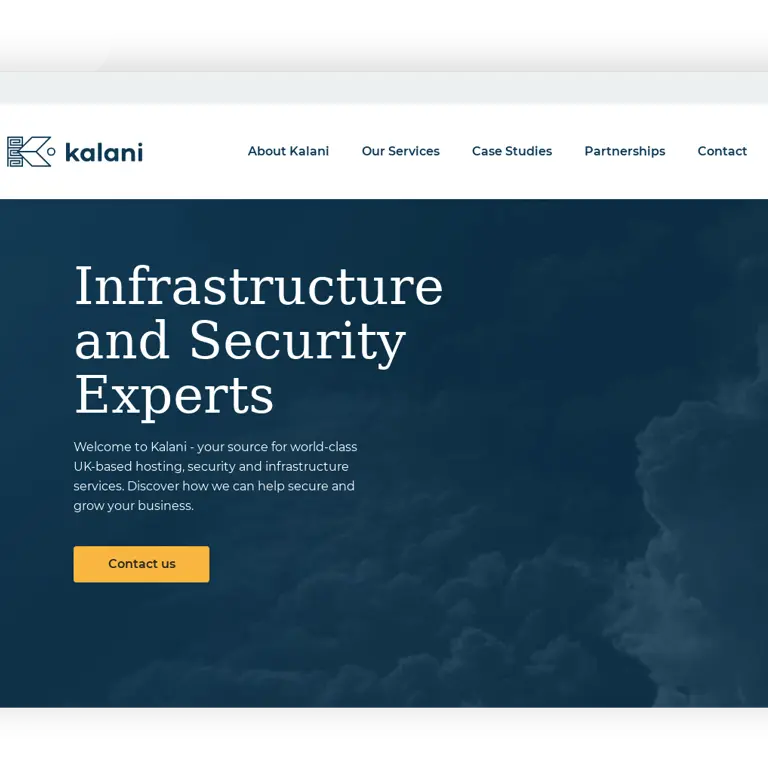 Kalani website screenshot