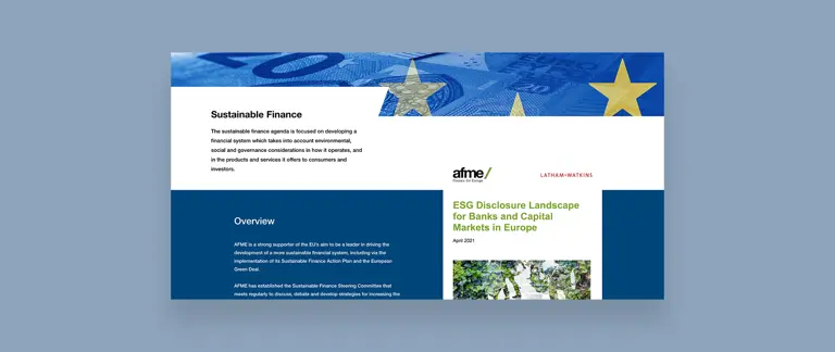 screen from afme website