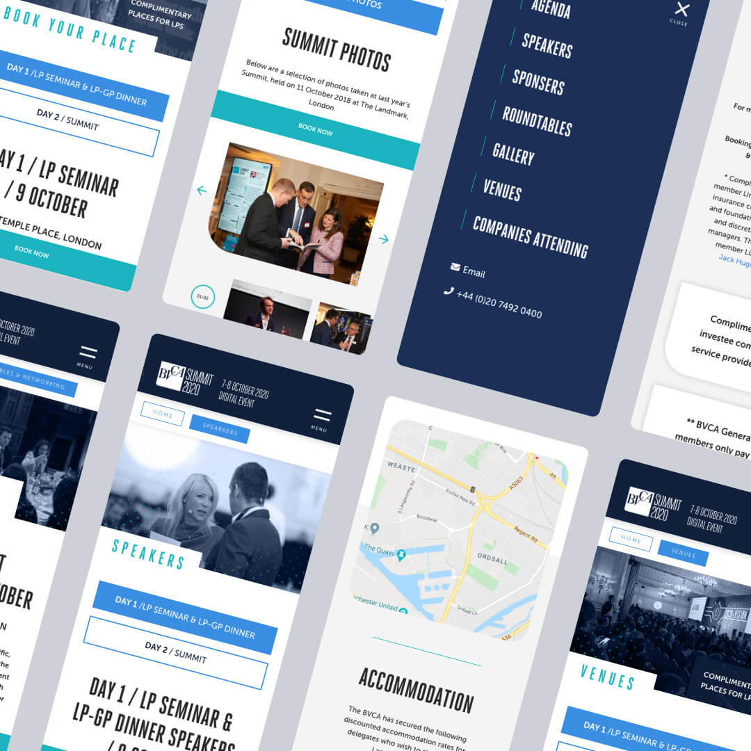 BVCA event app screens