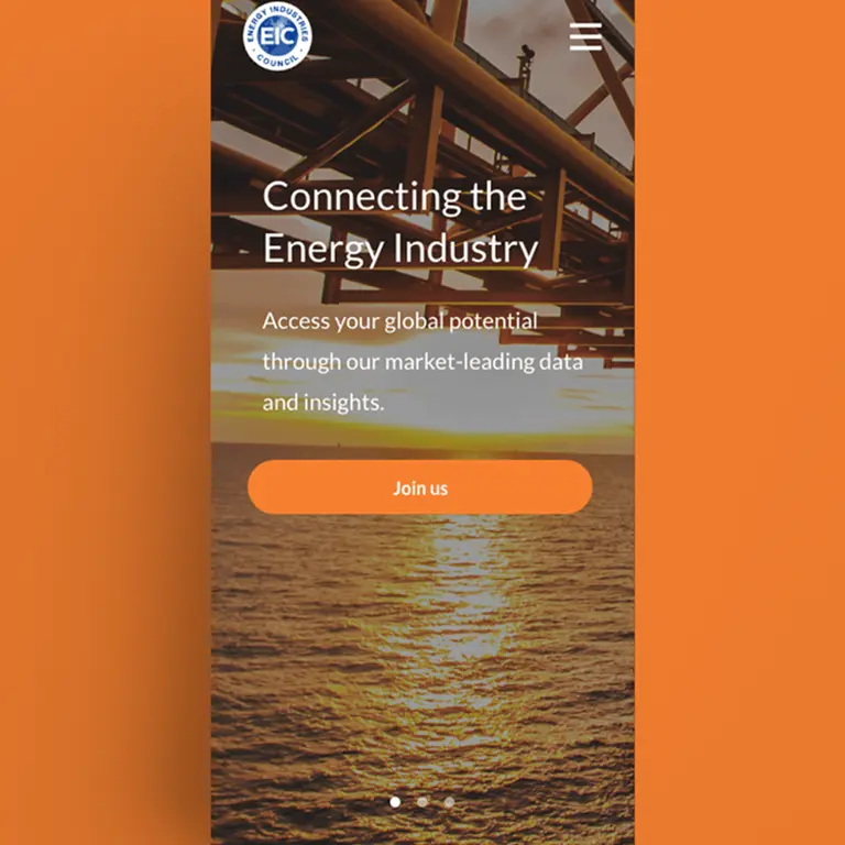 EIC app sign up screen