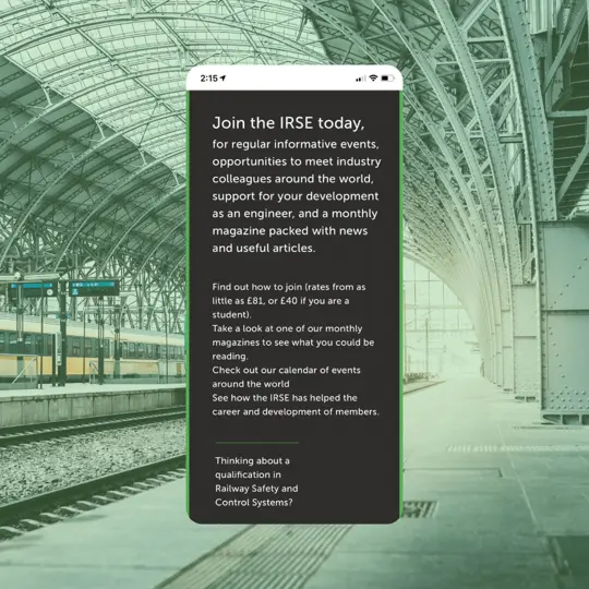 IRSE join screen shown on smartphone