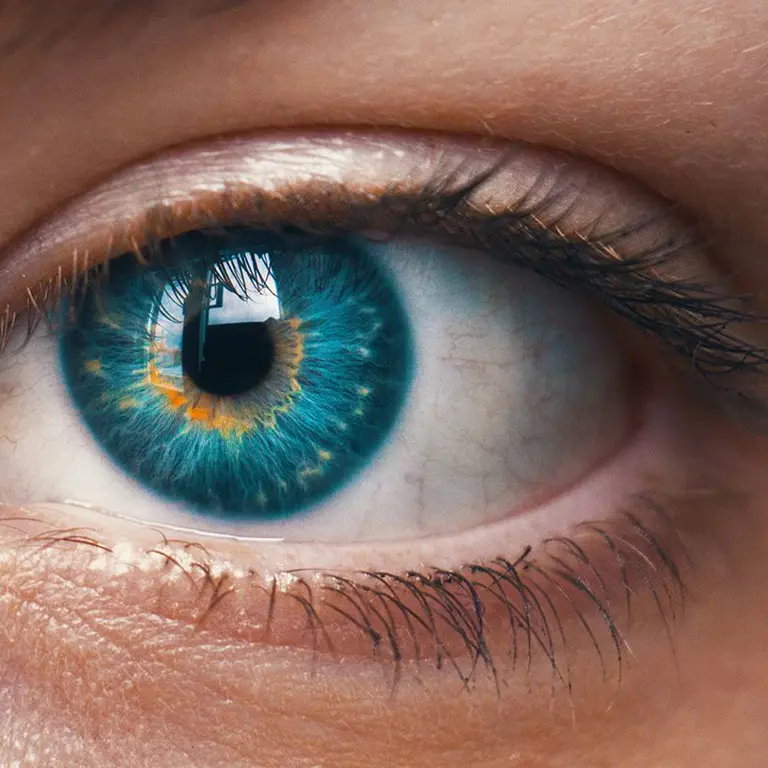 A close up of a human eye