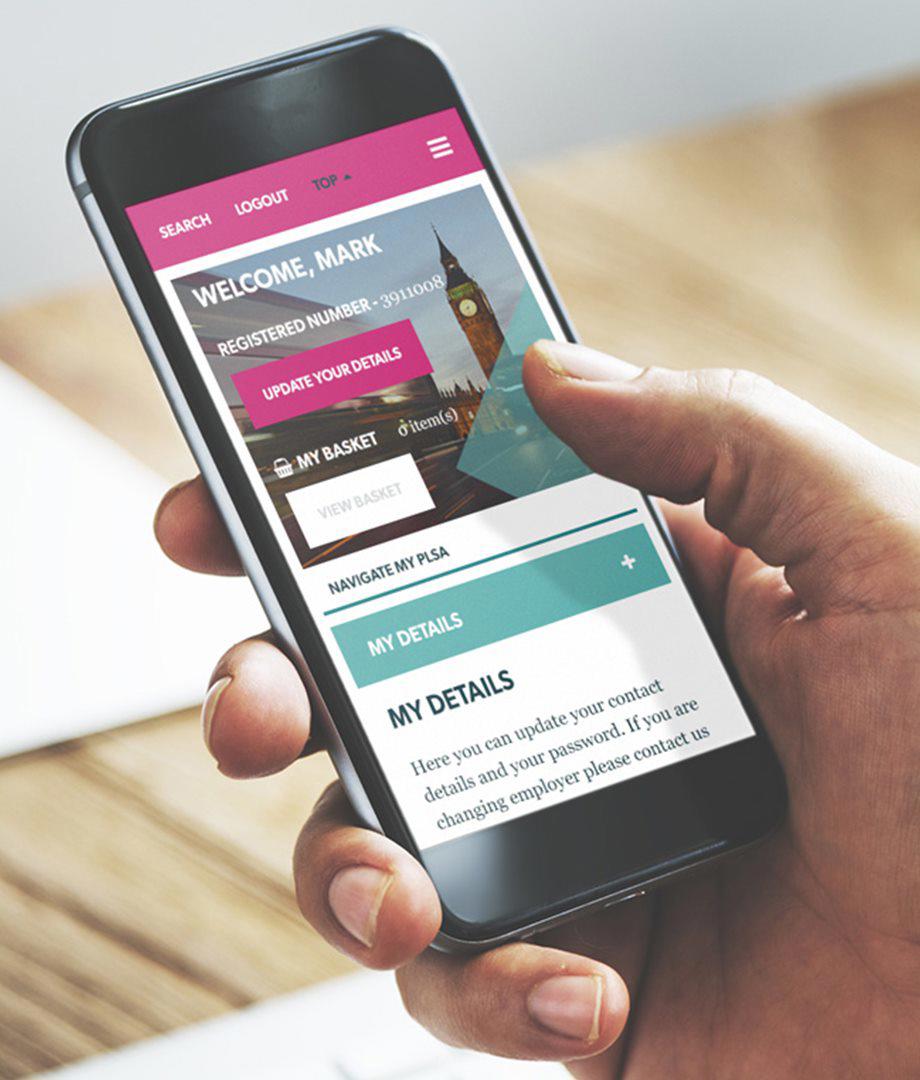 PLSA app welcome screen