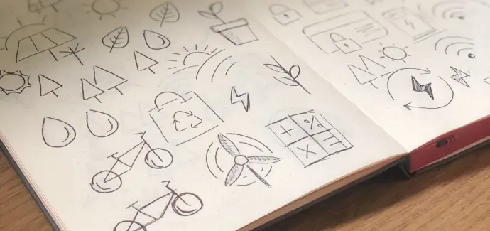 Sketches of possible icon designs