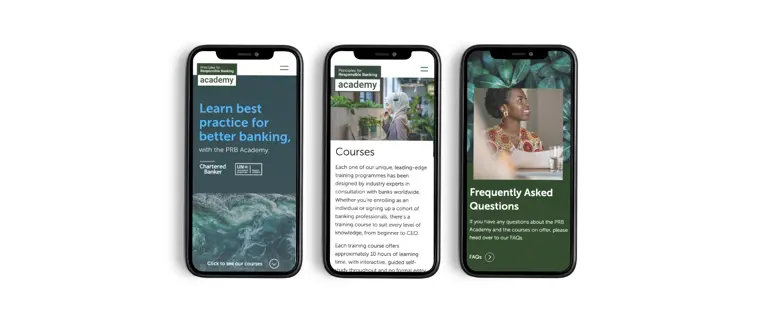 three mobile panels from the site
