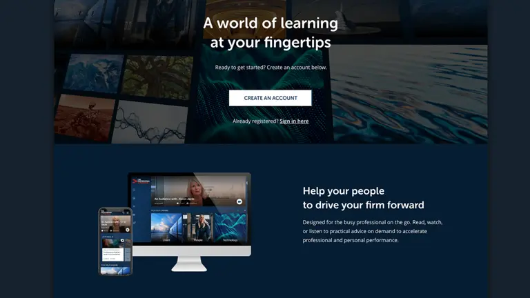 create an account page for professional alternative