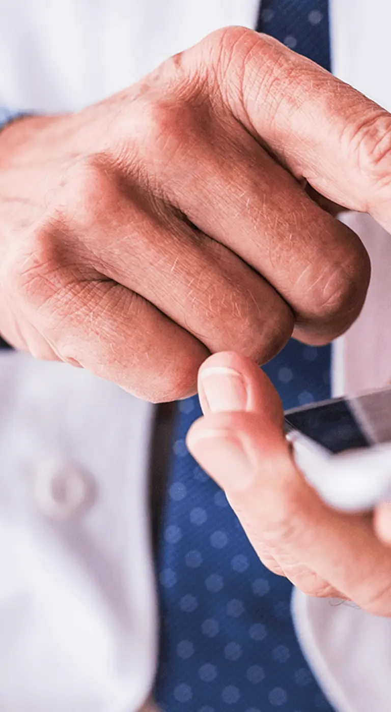 Royal College of GP doctor accessing information via app
