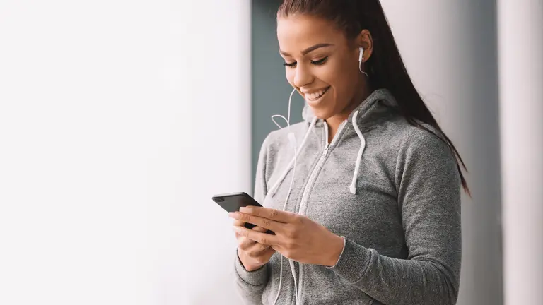 young woman browsing online store
